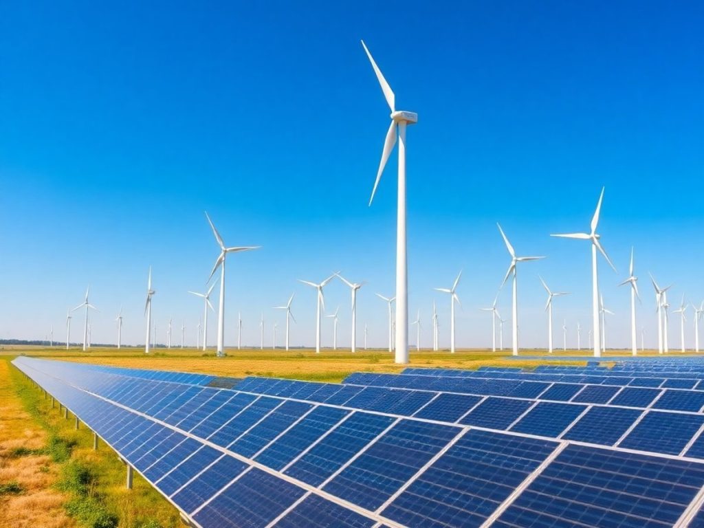 Panouri solare și turbine eoliene