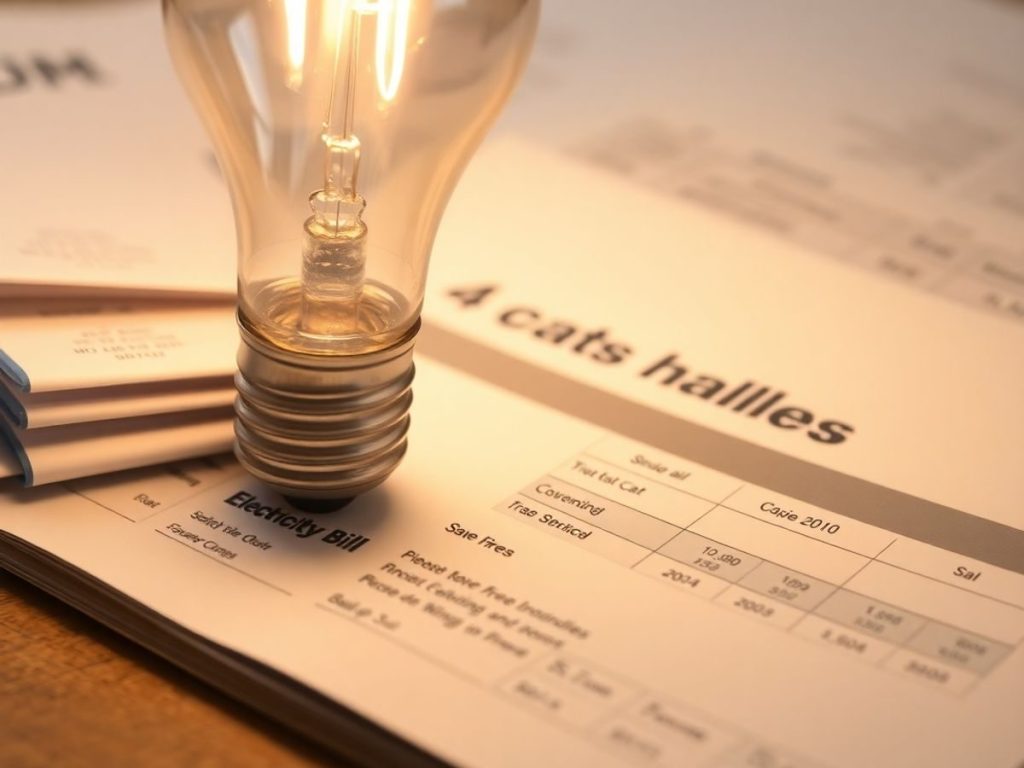 Energie electrică, facturi, grafic evoluție preț.