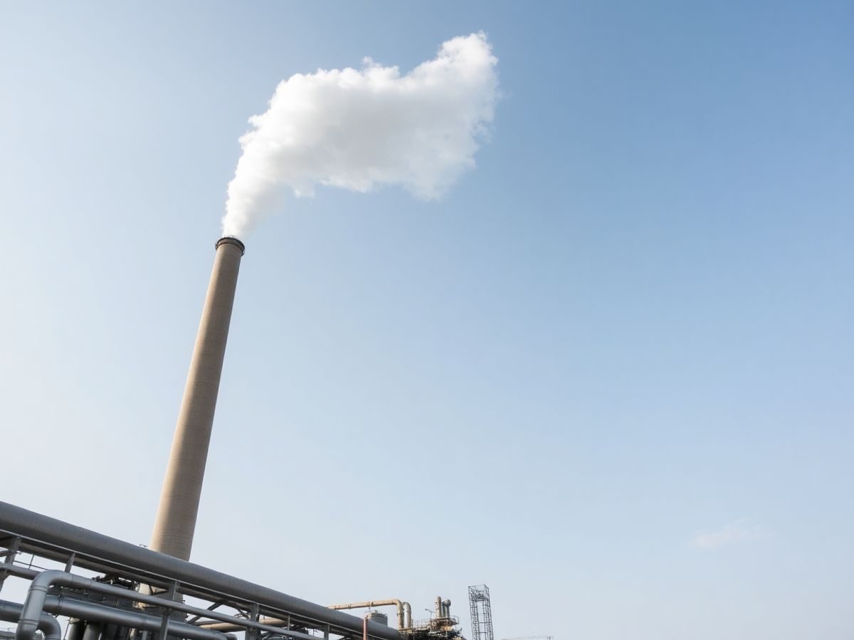 Captarea carbonului dintr-o conductă industrială.